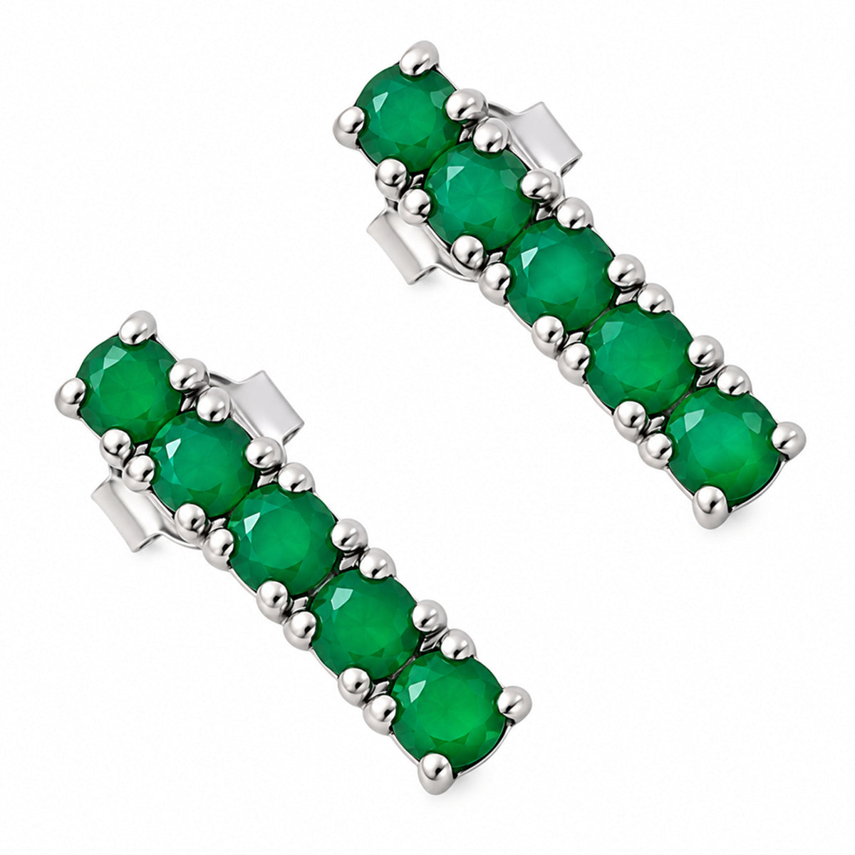 Green Onyx Stud Earrings T-1023 AGTE1013_D