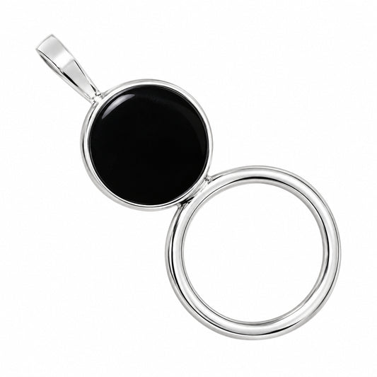 Black Onyx Pendant T-1012 AGTP1001_A