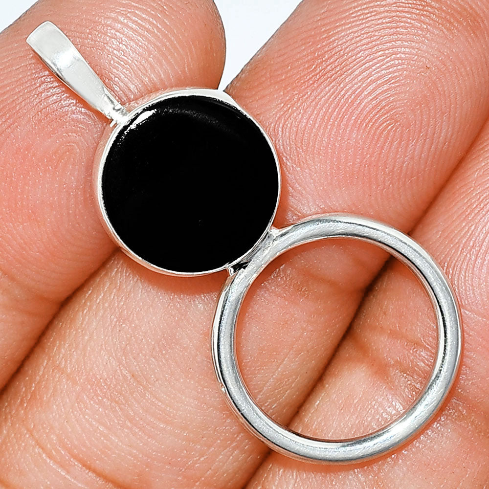 Black Onyx Pendant T-1012 AGTP1001_A