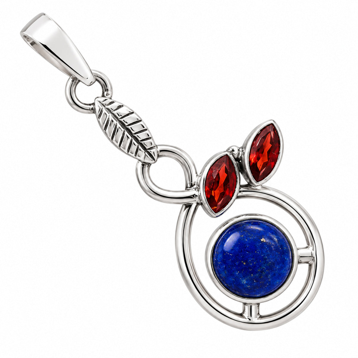 Lapis Lazuli and Garnet Earrings T-1013 AGTP1002_A