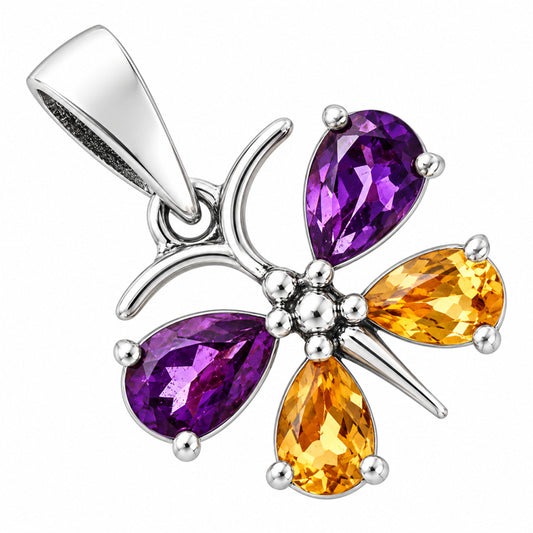 Amethyst and Citrine Earrings T-1014 AGTP1003_F