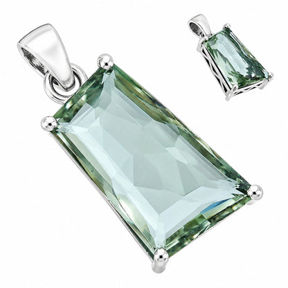 Prasiolite (Green Amethyst) Pendant T-1017 AGTP1006_E
