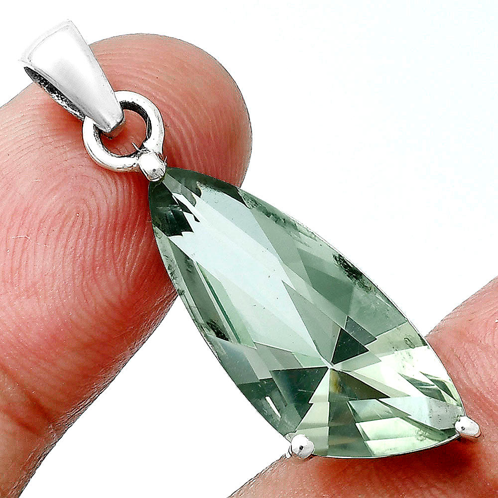 Prasiolite (Green Amethyst) Pendant T-1017 AGTP1007_D