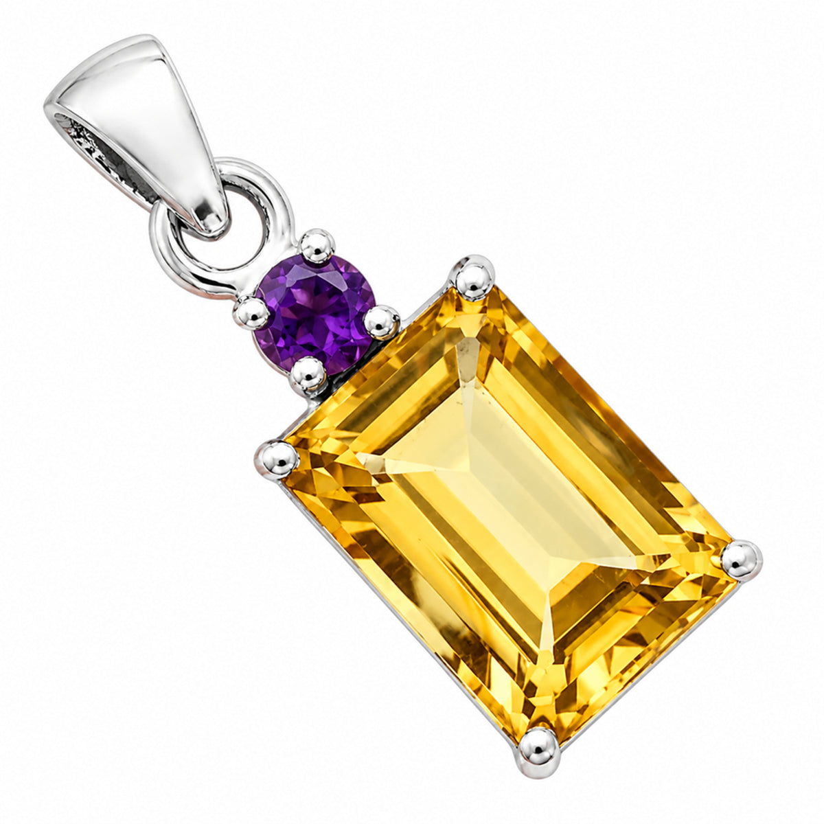 Citrine and Amethyst Earrings T-1019 AGTP1009_B
