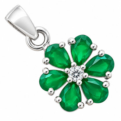 Green Onyx and Moissanite Earrings T-1021 AGTP1011_A