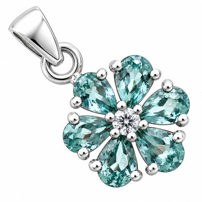 Sky Blue Topaz and Moissanite Earrings T-1021 AGTP1011_C