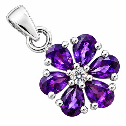 African Amethyst and Moissanite Earrings T-1021 AGTP1011_E