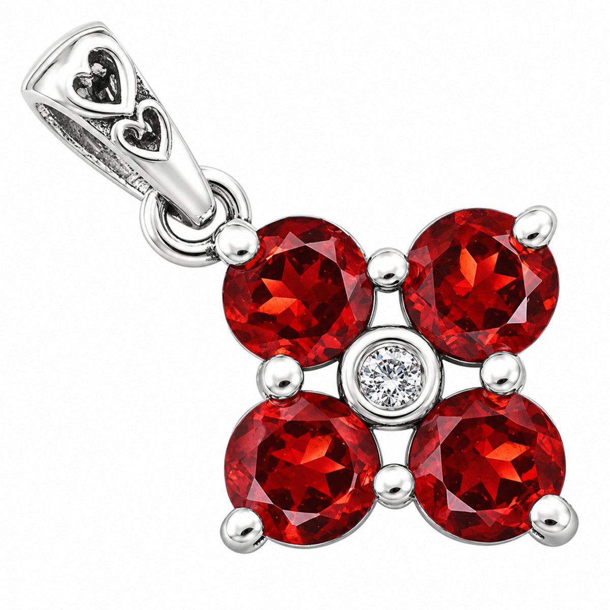 Hessonite Garnet and White Zircon Earrings T-1022 AGTP1012_B