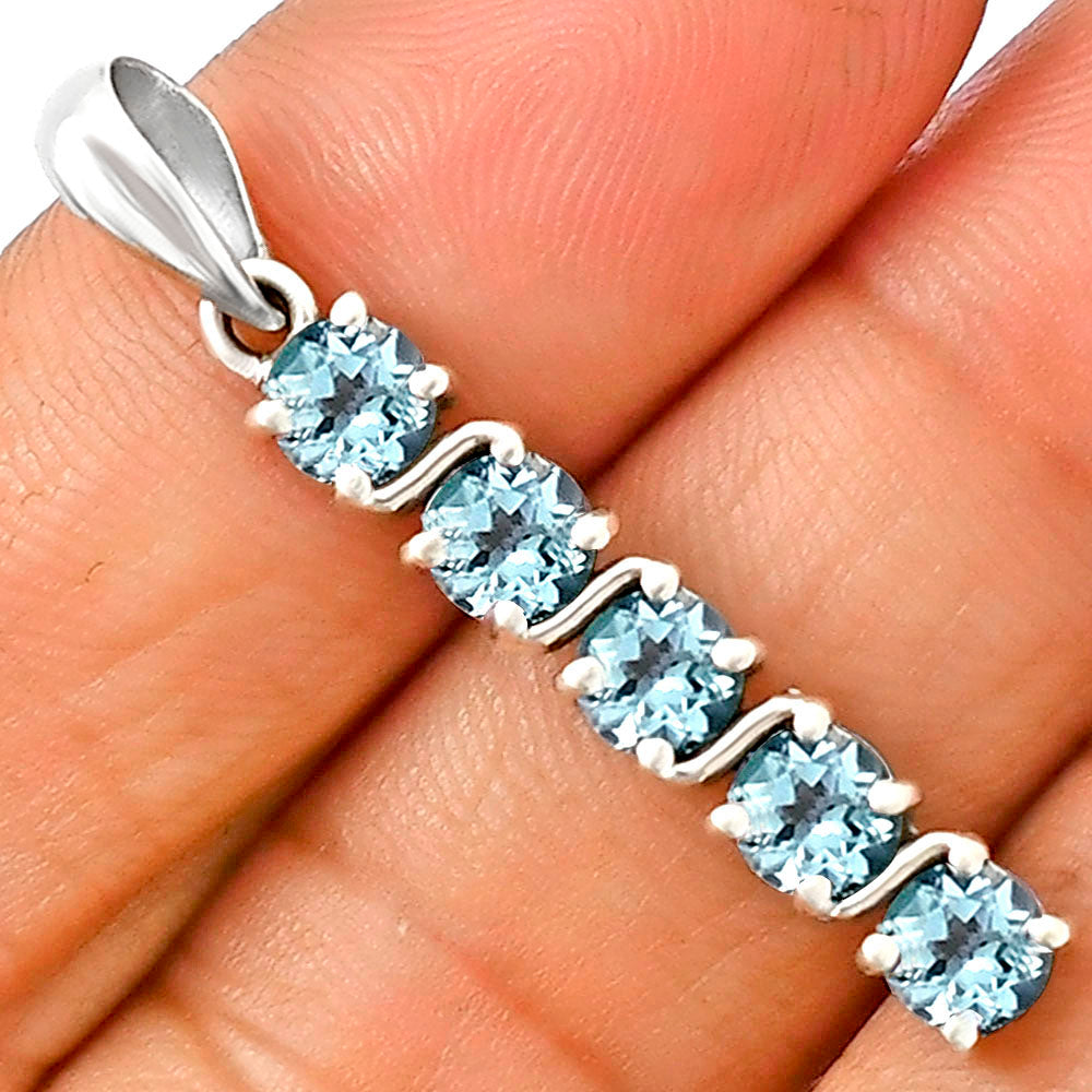Sky Blue Topaz Pendant T-1023 AGTP1013_C