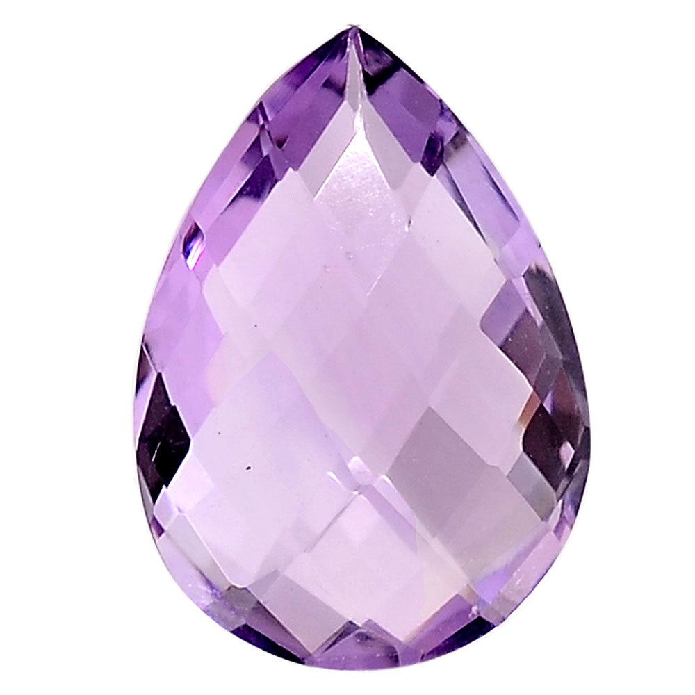Natural African Amethyst Pears Brio Shape Standard Cut Loose Gemstone AME2030