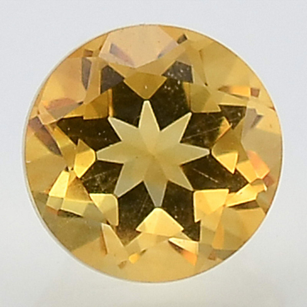 Natural Citrine Round Shape Standard Cut Loose Gemstone CIT1001