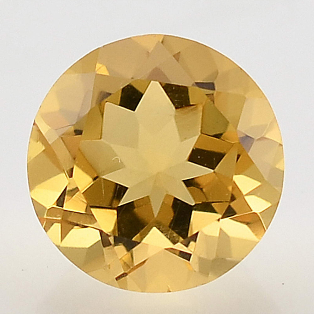 Natural Citrine Round Shape Standard Cut Loose Gemstone CIT1001
