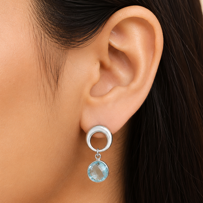 Premium Quality Sky Blue Topaz Earrings E-1259 13-EE10130
