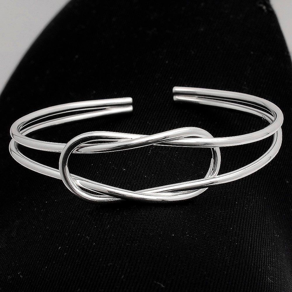 925 Sterling Silver Multi-Wire Open Cuff Bangle Modern Women’s Bracelet DGB1012