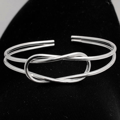 925 Sterling Silver Multi-Wire Open Cuff Bangle Modern Women’s Bracelet DGB1012