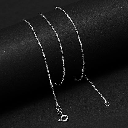 18" 925 Sterling Silver Box Chain Necklace for Men & Women Durable Shiny DGC1015 C-1001