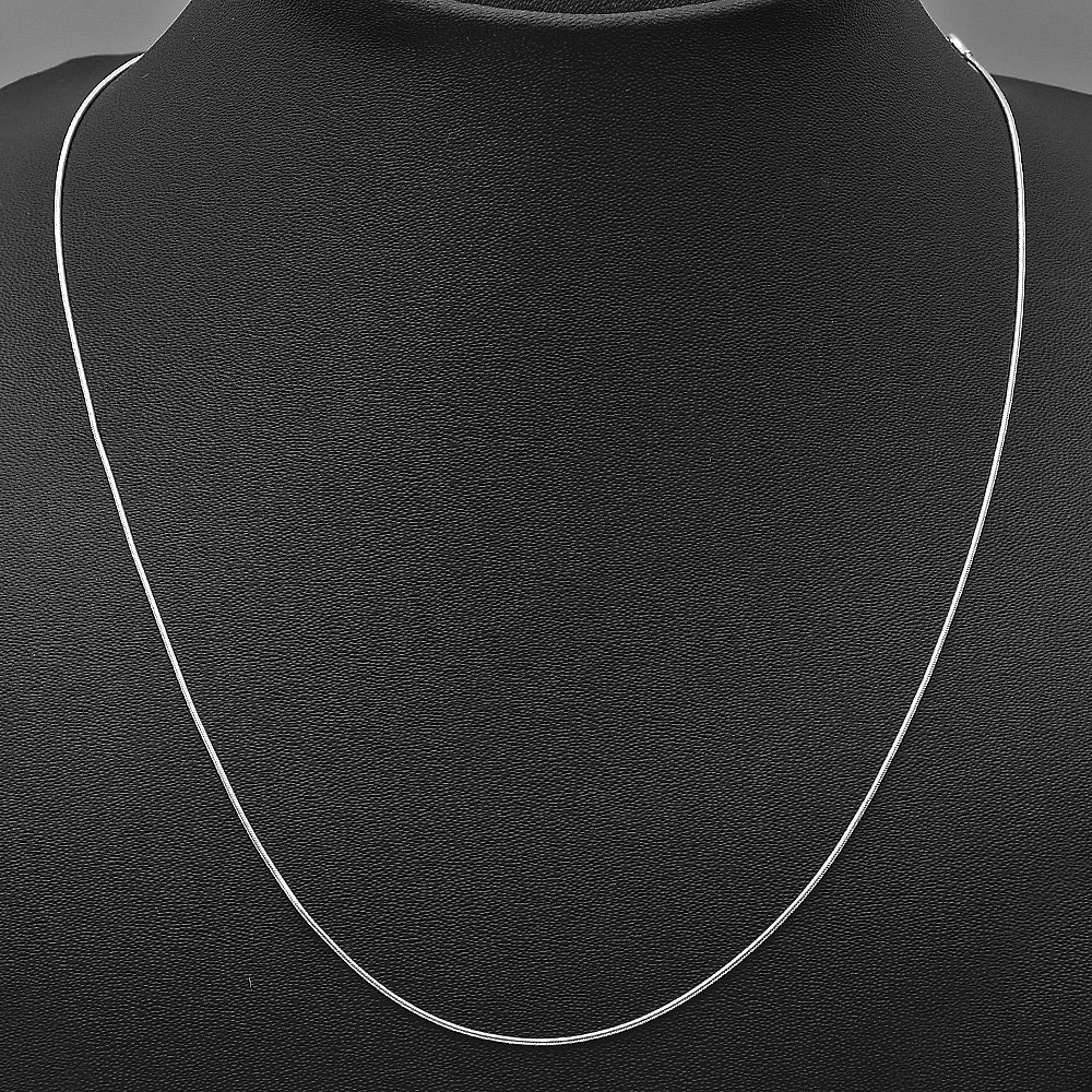 18" Sterling Silver Snake Chain Necklace for Women & Men Smooth & Shiny DGC1016 C-1001
