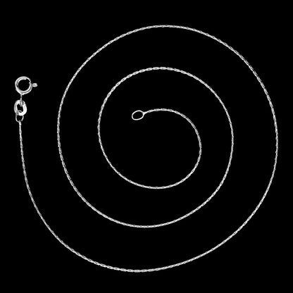 18" Sterling Silver Wheat Chain Necklace for Men & Women Smooth & Shiny DGC1020 C-1001