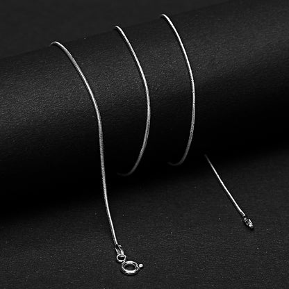 18" 925 Sterling Silver Snake Chain Necklace for Men & Women Sleek Shine DGC1024 C-1001