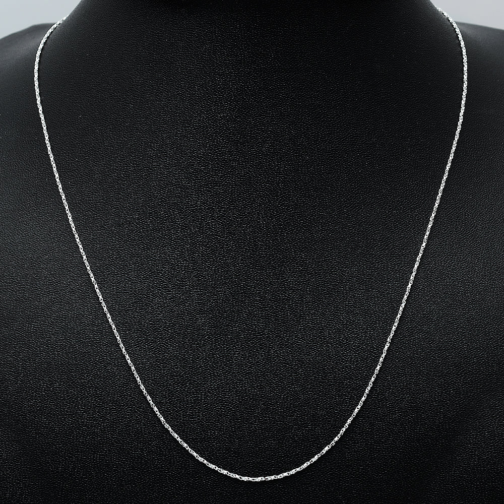 20" 925 Sterling Silver Box Chain Necklace Strong, Shiny & Everyday Wear DGC1027 C-1001