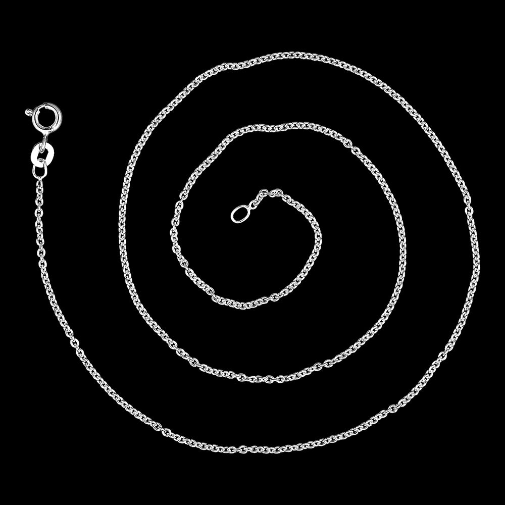 18" 925 Sterling Silver Rope Chain Necklace Strong, Twisted Shiny Design DGC1034 C-1001