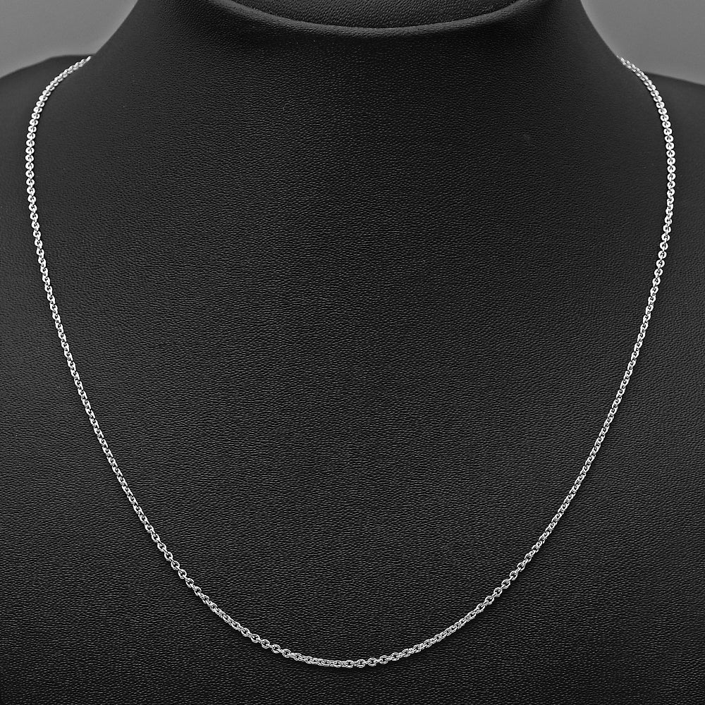 18" 925 Sterling Silver Rope Chain Necklace Strong, Twisted Shiny Design DGC1034 C-1001