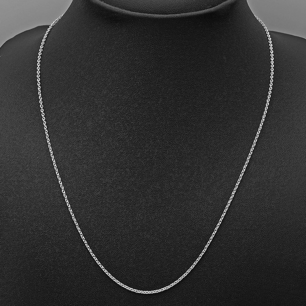18" 925 Sterling Silver Rope Chain Necklace – Strong, Shiny Twisted Link DGC1035 C-1001