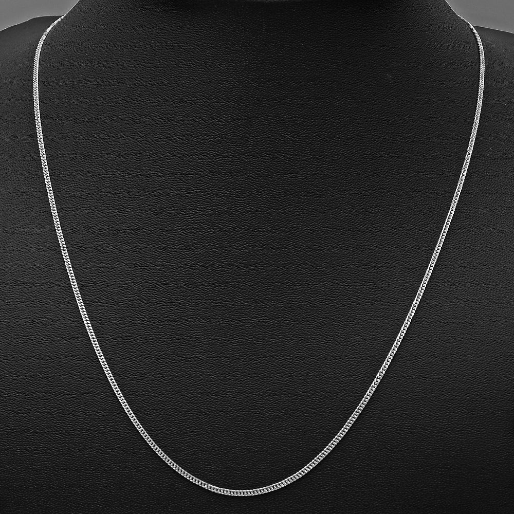 18" 925 Sterling Silver Franco Chain Durable, Polished Everyday Necklace DGC1038 C-1001