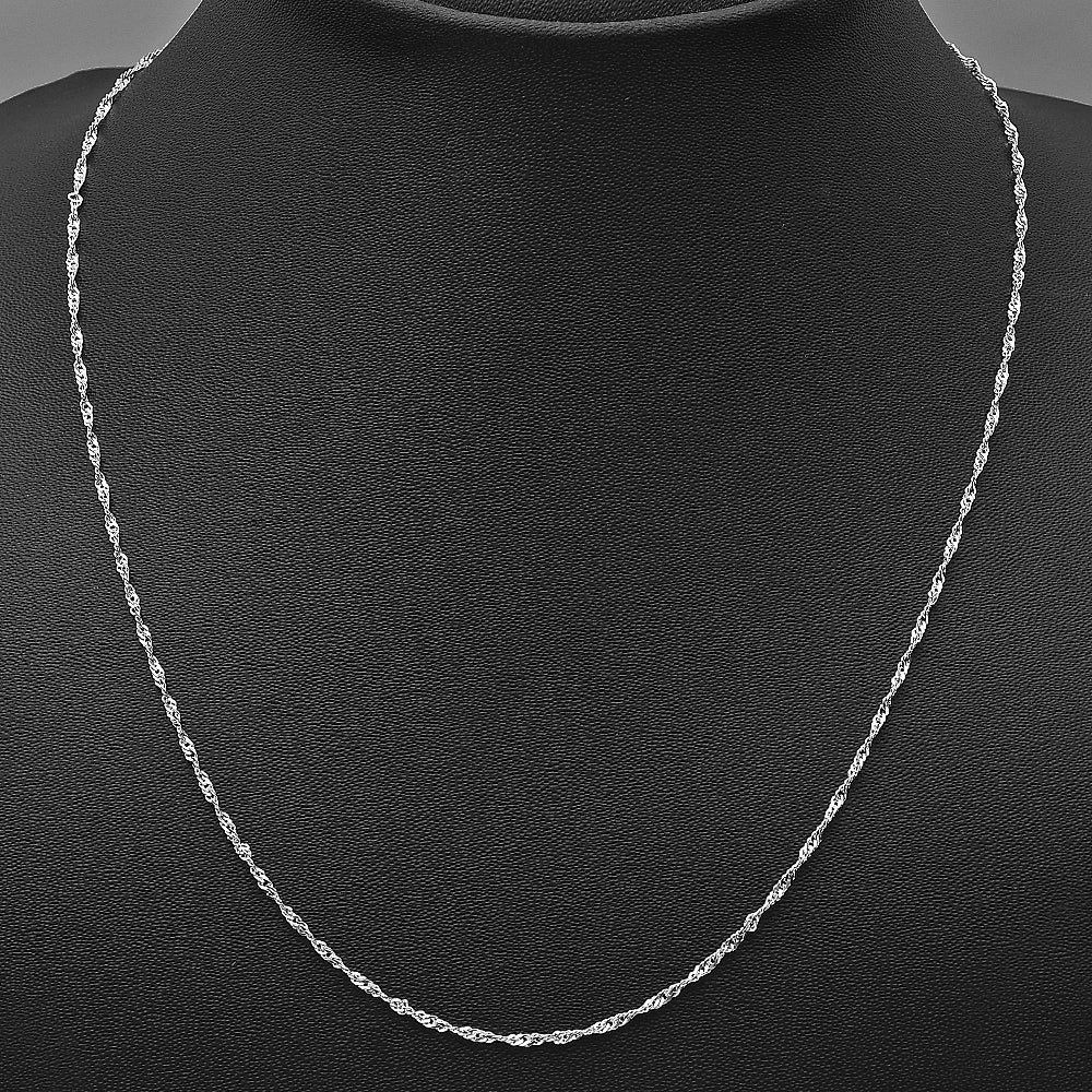 18" 925 Sterling Silver Diamond Cut Rope Chain – Strong, Polished Shine DGC1039 C-1001