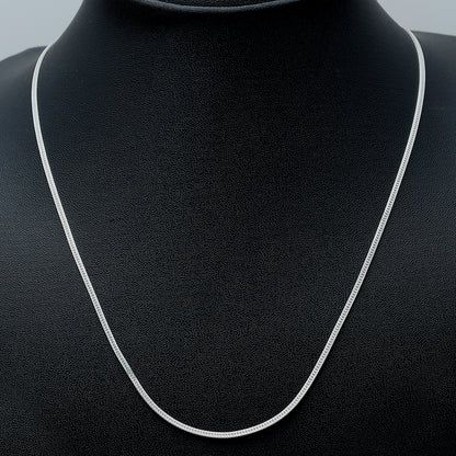 18" 925 Sterling Silver Spiga Chain Necklace Durable, High Shine Finish DGC1041 C-1001