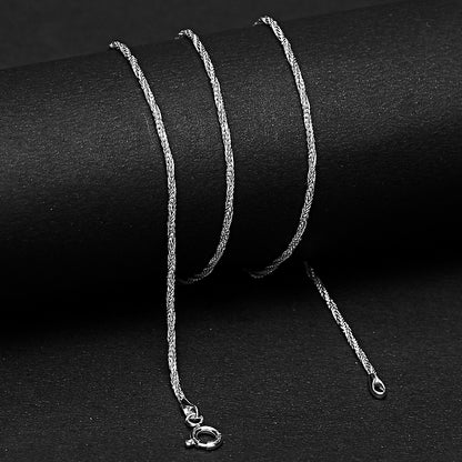 18" Real 925 Silver Wheat Chain – Sleek, High Shine Everyday Necklace DGC1043 C-1001