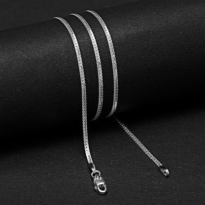 18" Real Sterling Silver Panther Link Chain – Sleek, High Shine Necklace DGC1044 C-1001