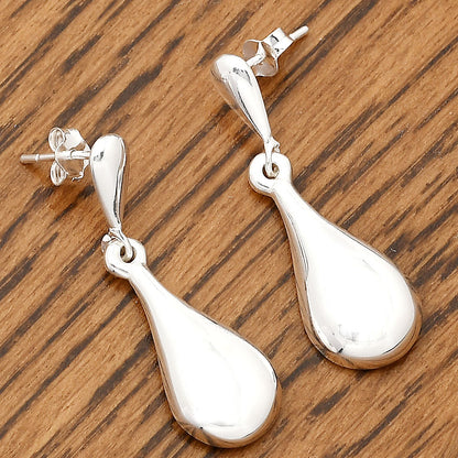 Elegant 925 Silver Teardrop Earrings Jewelry – Lightweight Dangle Design DGE1045