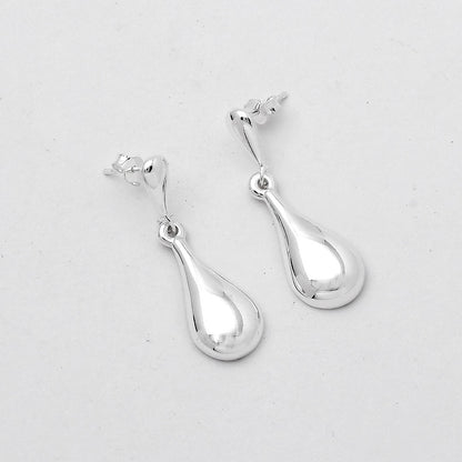 Elegant 925 Silver Teardrop Earrings Jewelry – Lightweight Dangle Design DGE1045