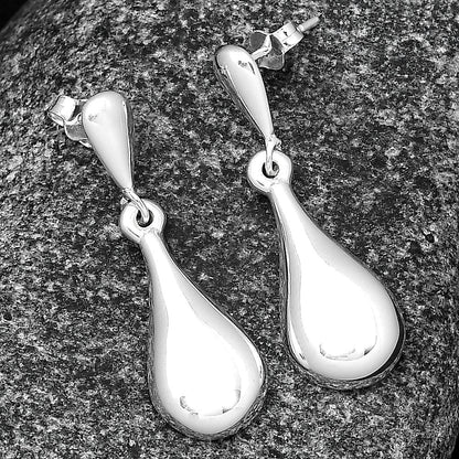 Elegant 925 Silver Teardrop Earrings Jewelry – Lightweight Dangle Design DGE1045