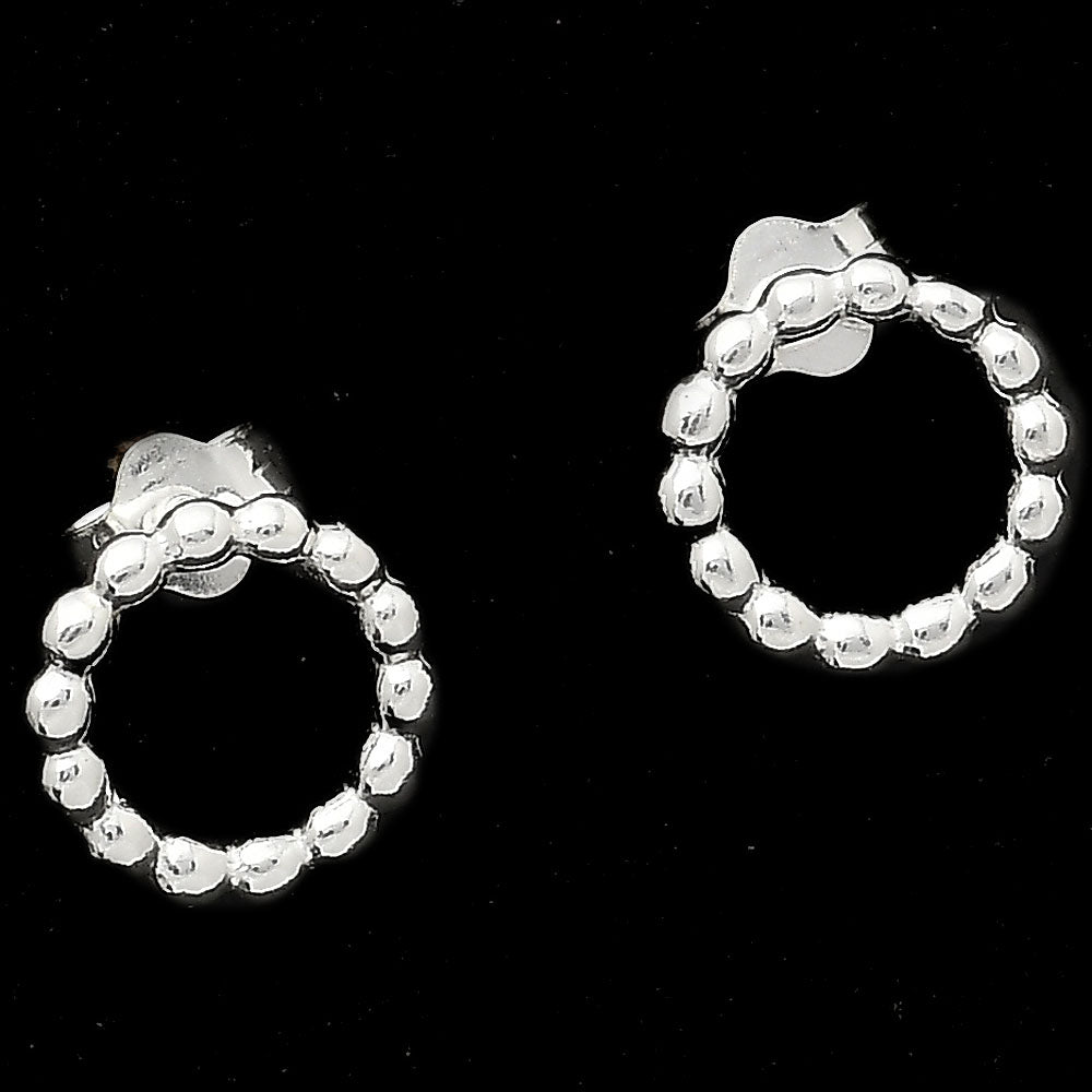 925 Sterling Silver Open Heart Clover Stud Earrings for Women & Girls DGE1047