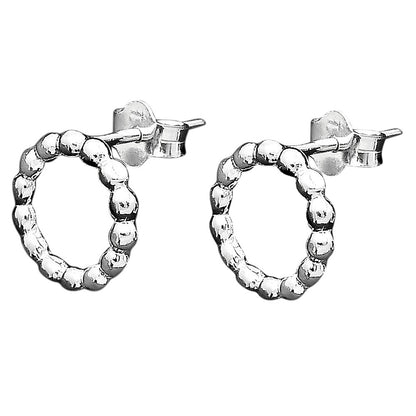 925 Sterling Silver Open Heart Clover Stud Earrings for Women & Girls DGE1047