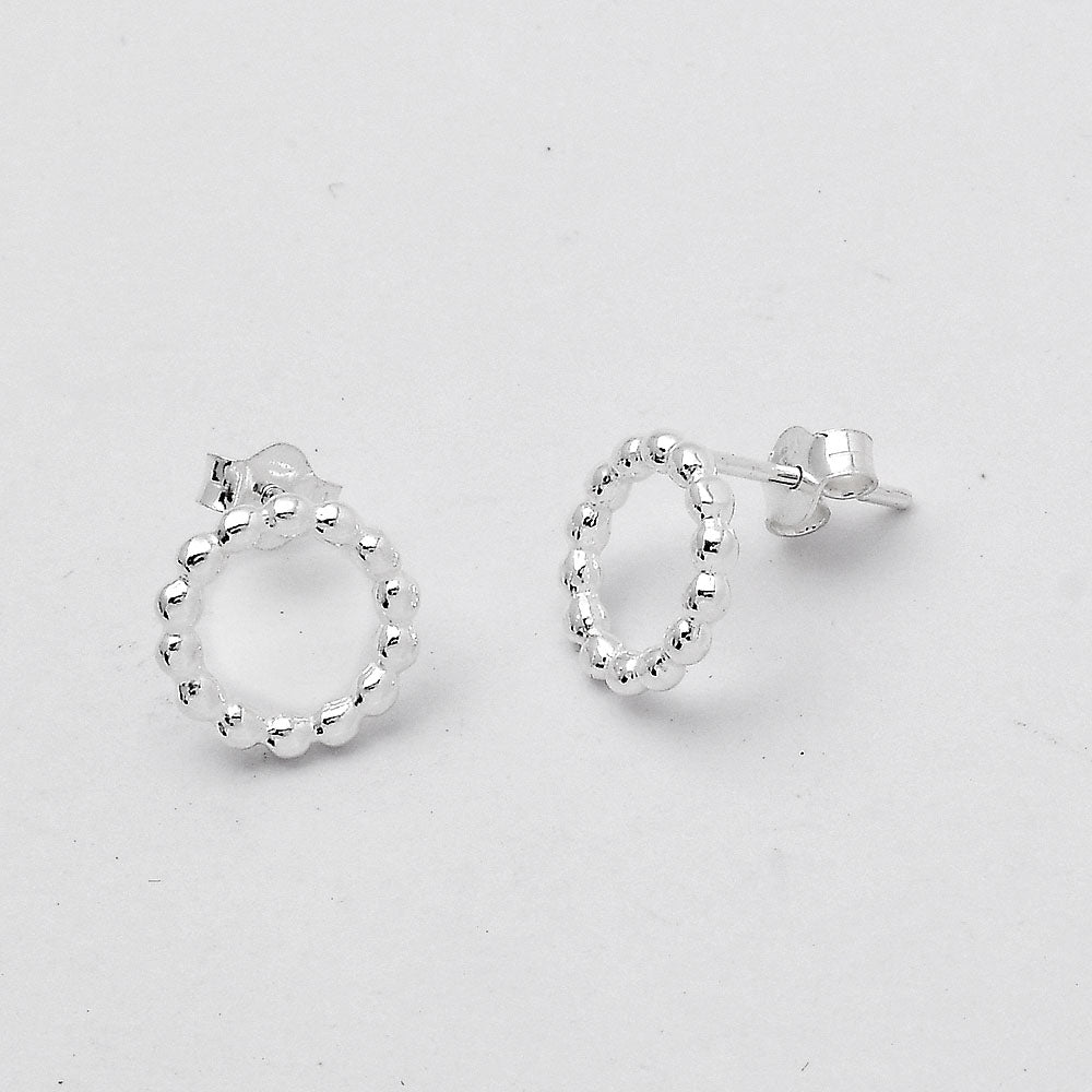 925 Sterling Silver Open Heart Clover Stud Earrings for Women & Girls DGE1047