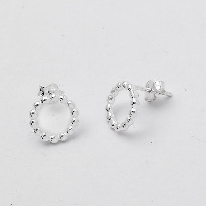 925 Sterling Silver Open Heart Clover Stud Earrings for Women & Girls DGE1047