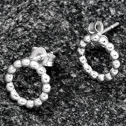 925 Sterling Silver Open Heart Clover Stud Earrings for Women & Girls DGE1047