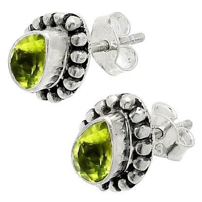 925 Sterling Silver Teardrop Gemstone Stud Earrings Jewelry for Women DGE1064 E-1121