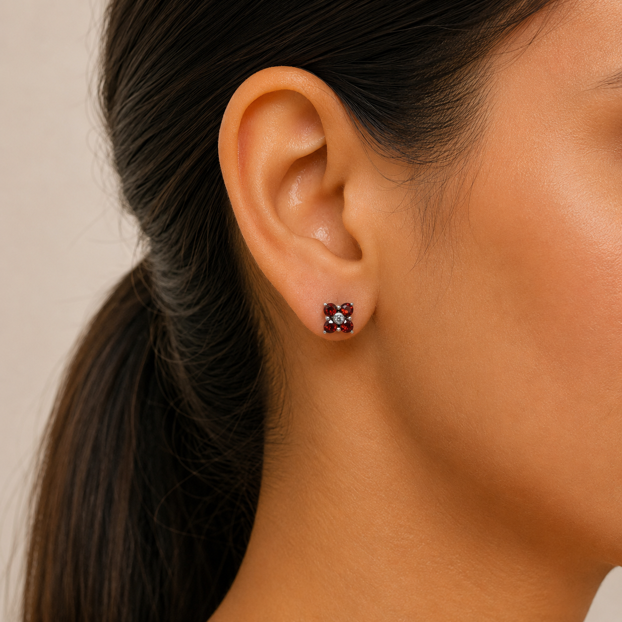 Handcrafted 925 Sterling Silver Gemstone Stud Earrings – Birthstone Gift DGE1069 E-1058