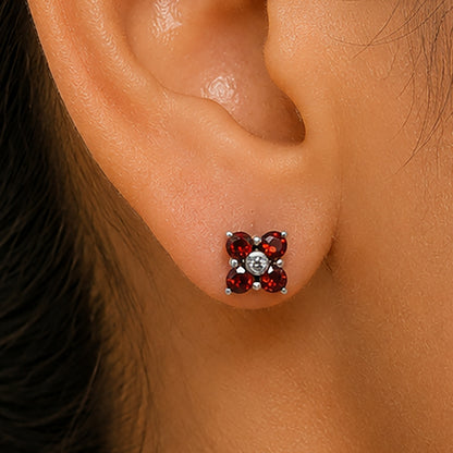 Handcrafted 925 Sterling Silver Gemstone Stud Earrings – Birthstone Gift DGE1069 E-1058