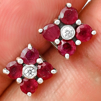 Handcrafted 925 Sterling Silver Gemstone Stud Earrings – Birthstone Gift DGE1069 E-1058