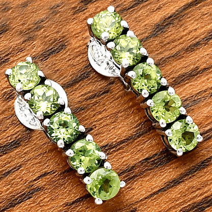 Colorful Gemstone Bar Stud Earrings – 925 Sterling Silver Jewelry Gift DGE1070 E-1063