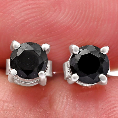 925 Sterling Silver Round Gemstone Stud Earrings – Birthstone Jewelry DGE1073 E-1017