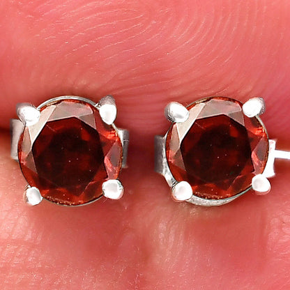 925 Sterling Silver Round Gemstone Stud Earrings – Birthstone Jewelry DGE1073 E-1017