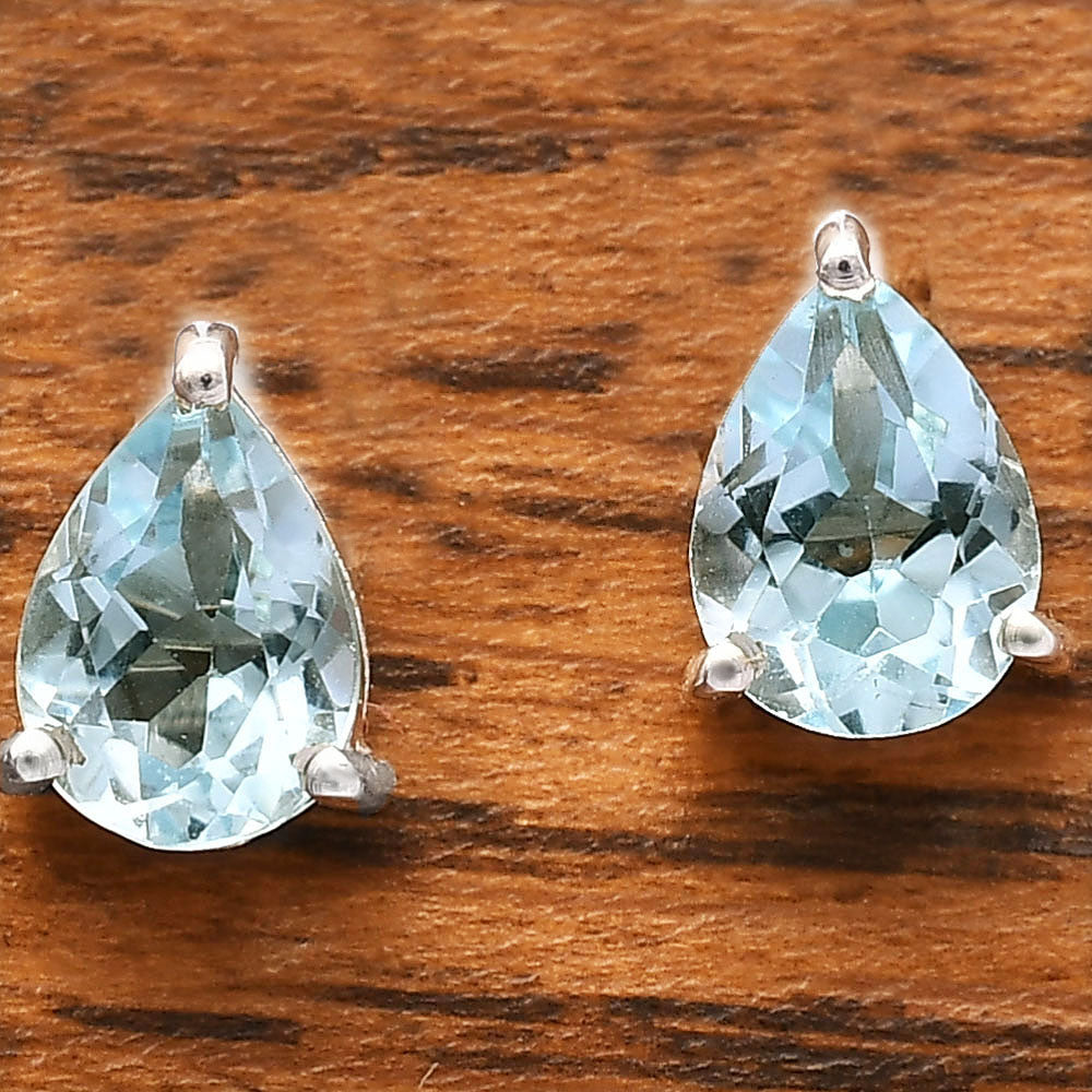 925 Sterling Silver Pear Gemstone Stud Earrings – Birthstone Jewelry DGE1074 E-1017