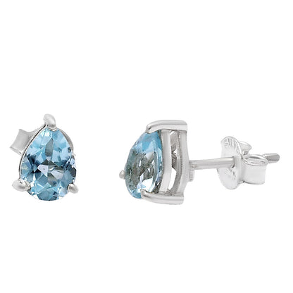 925 Sterling Silver Pear Gemstone Stud Earrings – Birthstone Jewelry DGE1074 E-1017