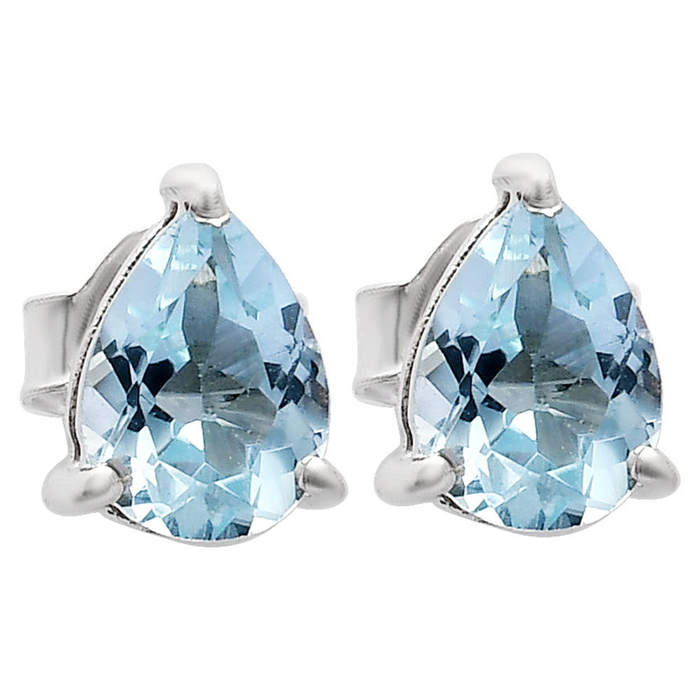 925 Sterling Silver Pear Gemstone Stud Earrings – Birthstone Jewelry DGE1074 E-1017